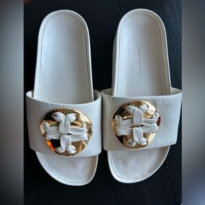 Tory Burch leather flatform slides